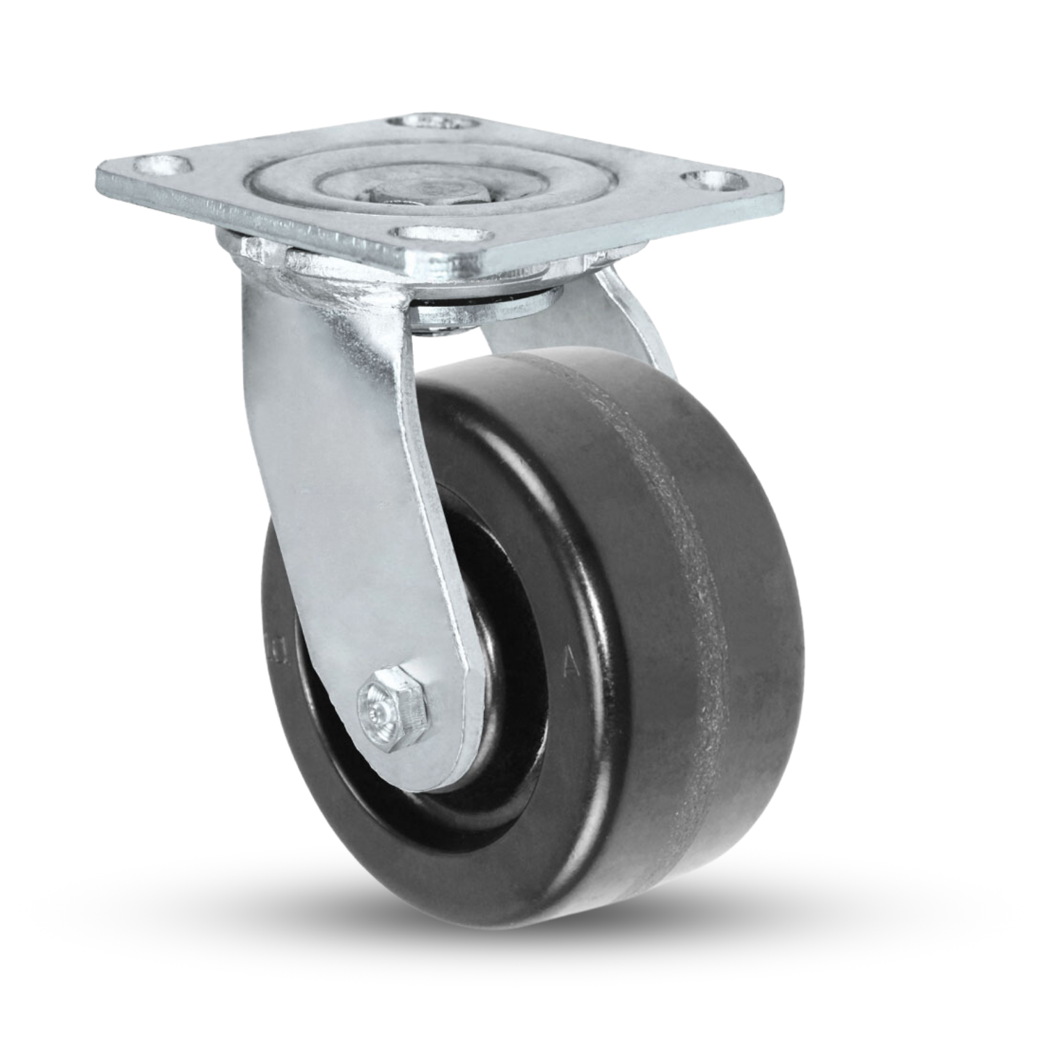 thumbnail interactive-video image 1 of 5 X 2 Swivel & Rigid Caster Set – Phenolic Wheels, 1000 Lb Capacity Each (4-Pack) 1 of 2